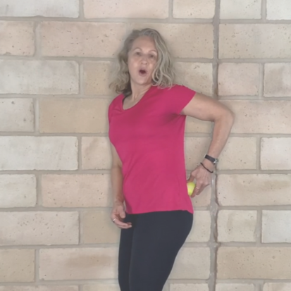 sheree tennis ball stretch Stretch and Release using a Tennis Ball